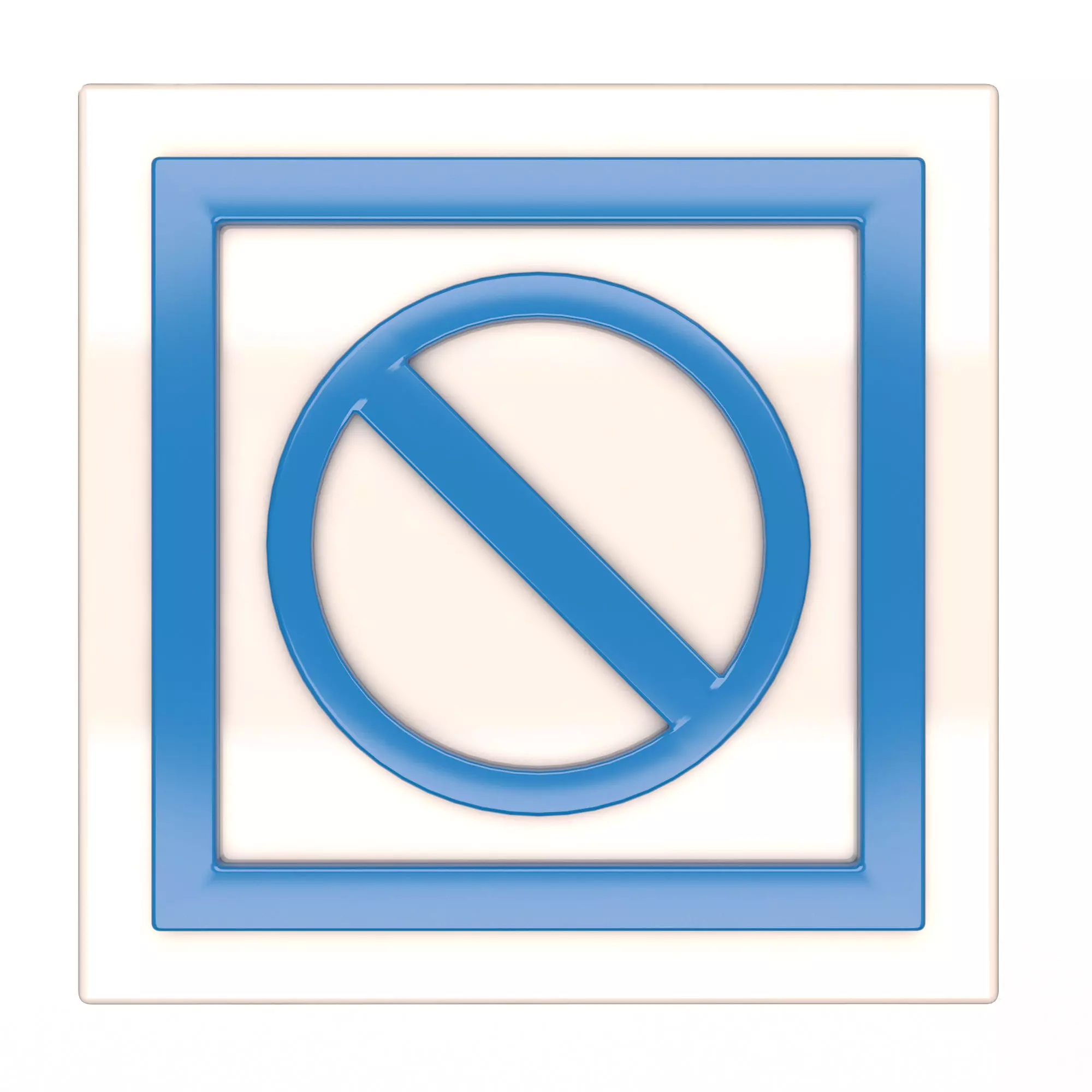 Warning symbol minus Low-poly 3D model