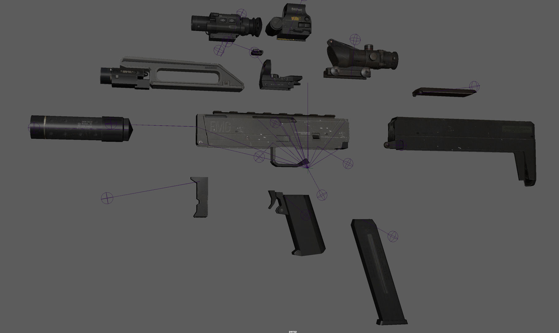 FMG 9 Rig Low-poly 3D model_14