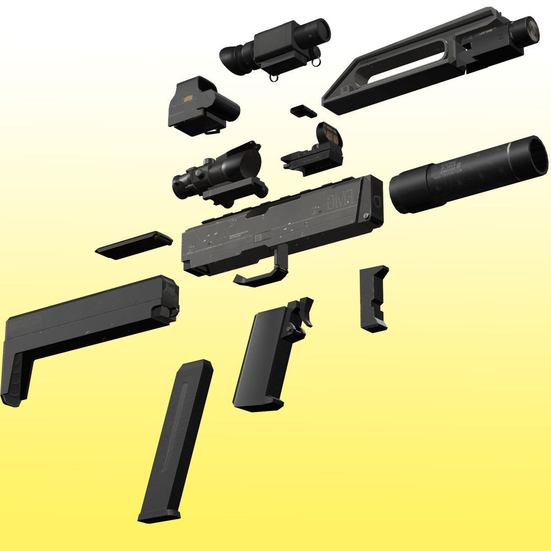 FMG 9 Rig Low-poly 3D model_3