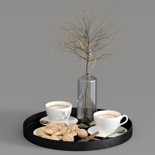 Decorative Set for a Coffee table 3D model