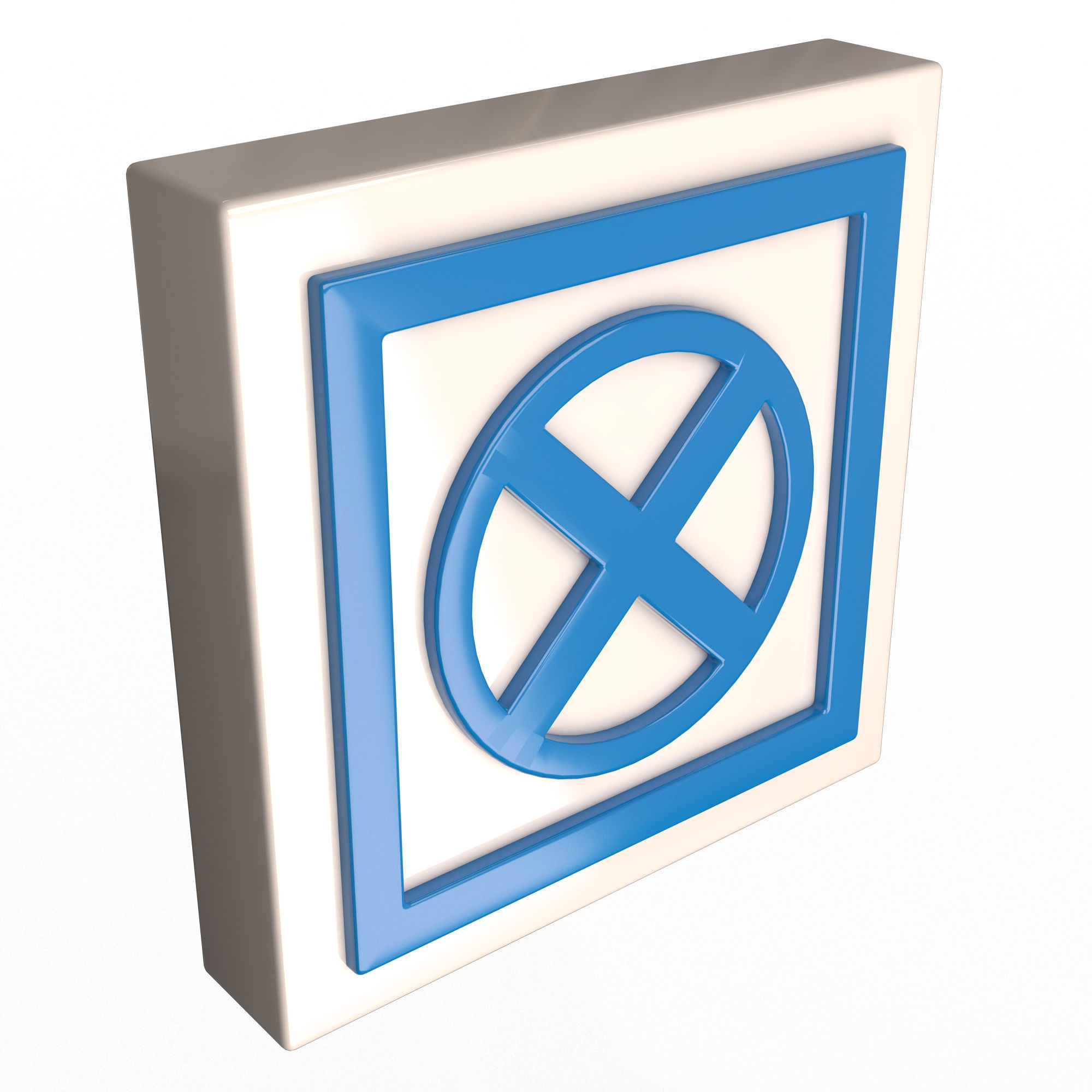 Warning Symbol Pilus Low-poly 3D model_3