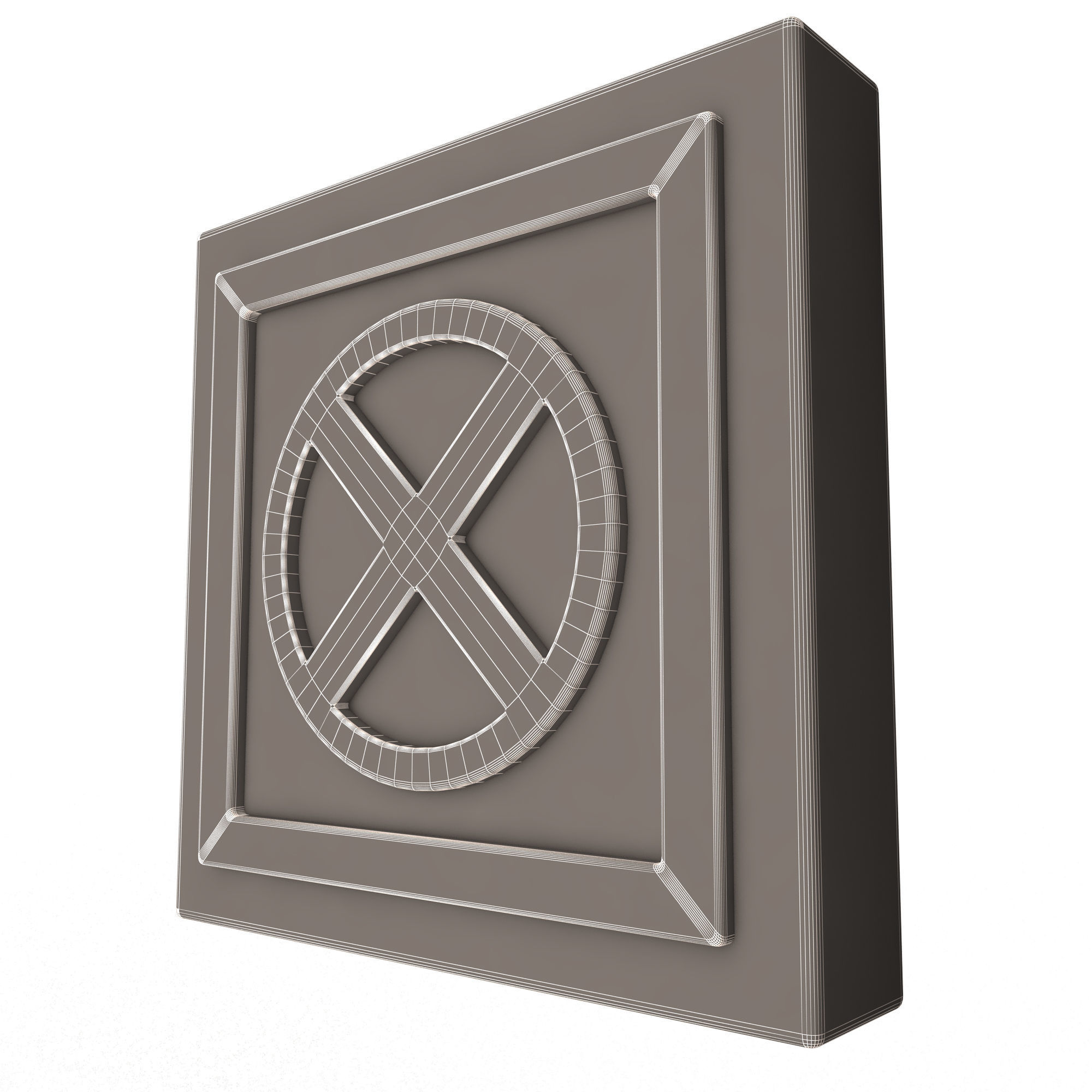 Warning Symbol Pilus Low-poly 3D model_8