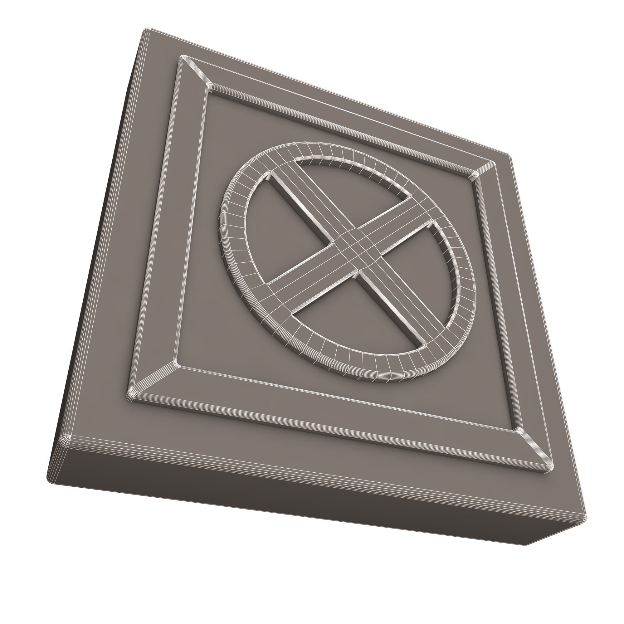 Warning Symbol Pilus Low-poly 3D model_7