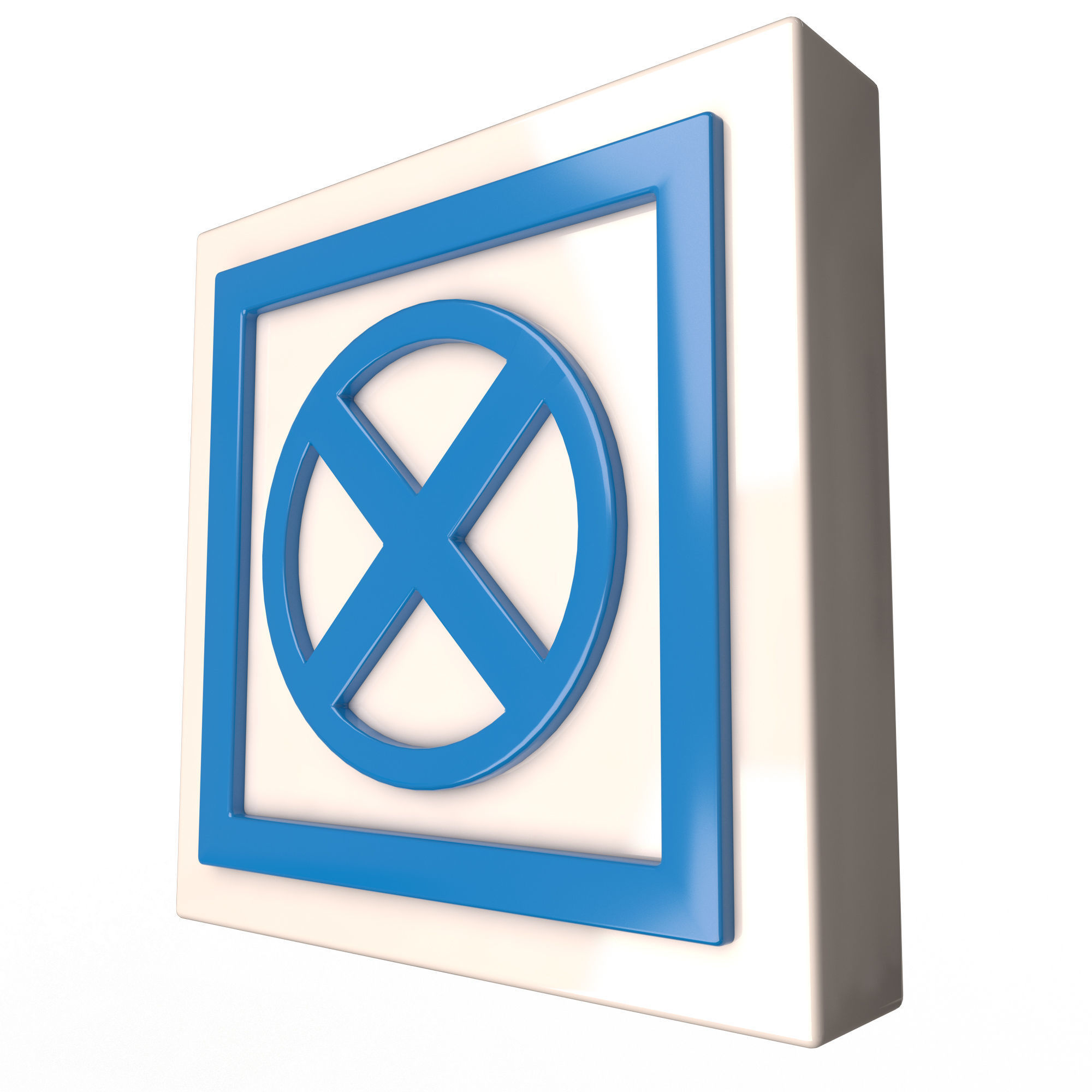 Warning Symbol Pilus Low-poly 3D model_2