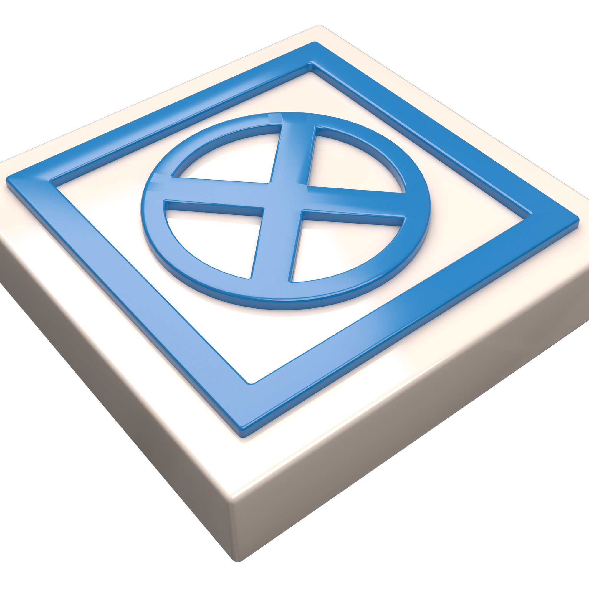 Warning Symbol Pilus Low-poly 3D model_5