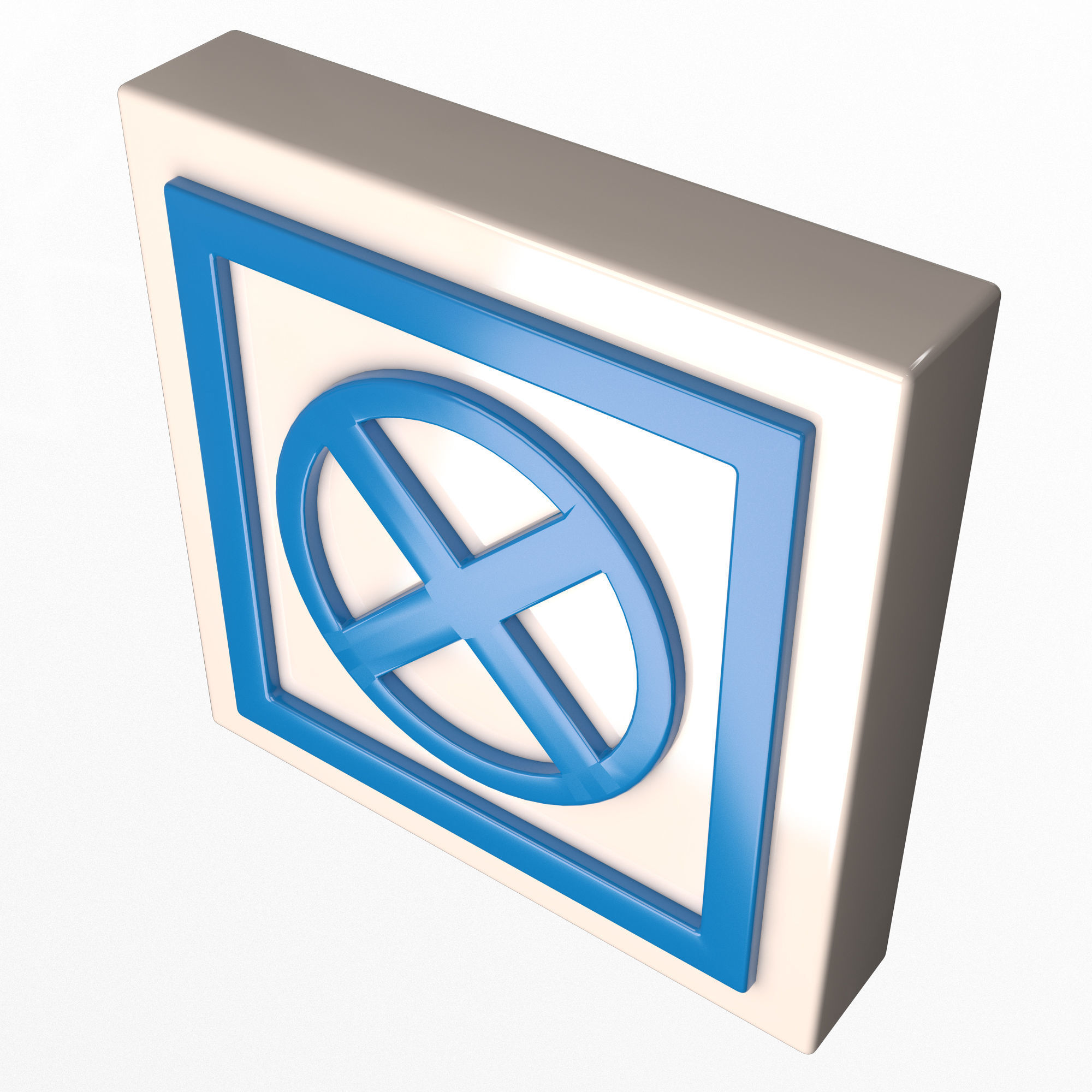 Warning Symbol Pilus Low-poly 3D model_4