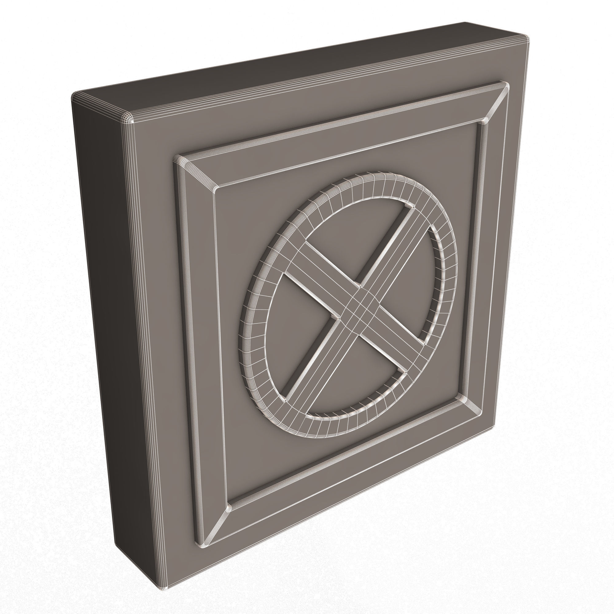 Warning Symbol Pilus Low-poly 3D model_9