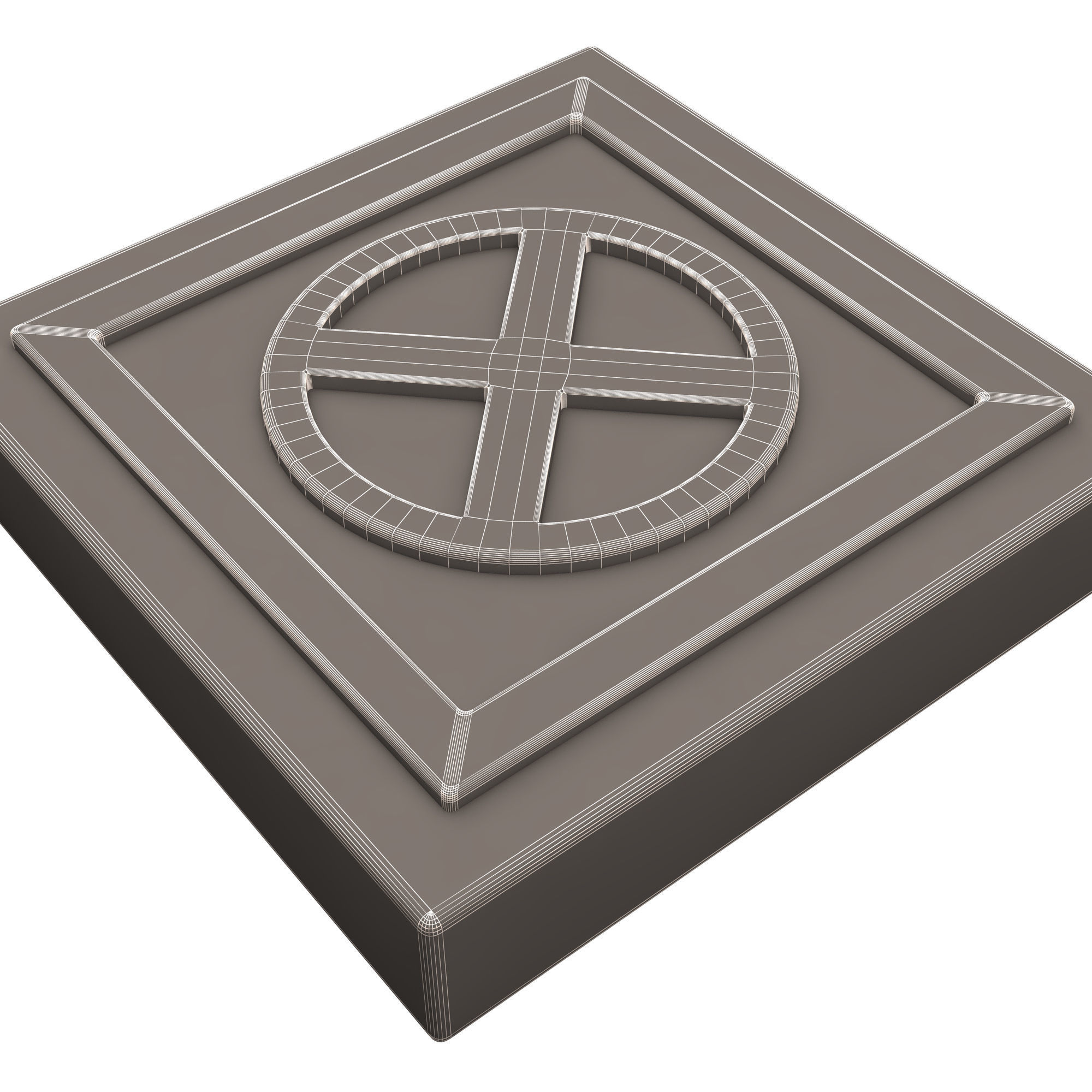 Warning Symbol Pilus Low-poly 3D model_11