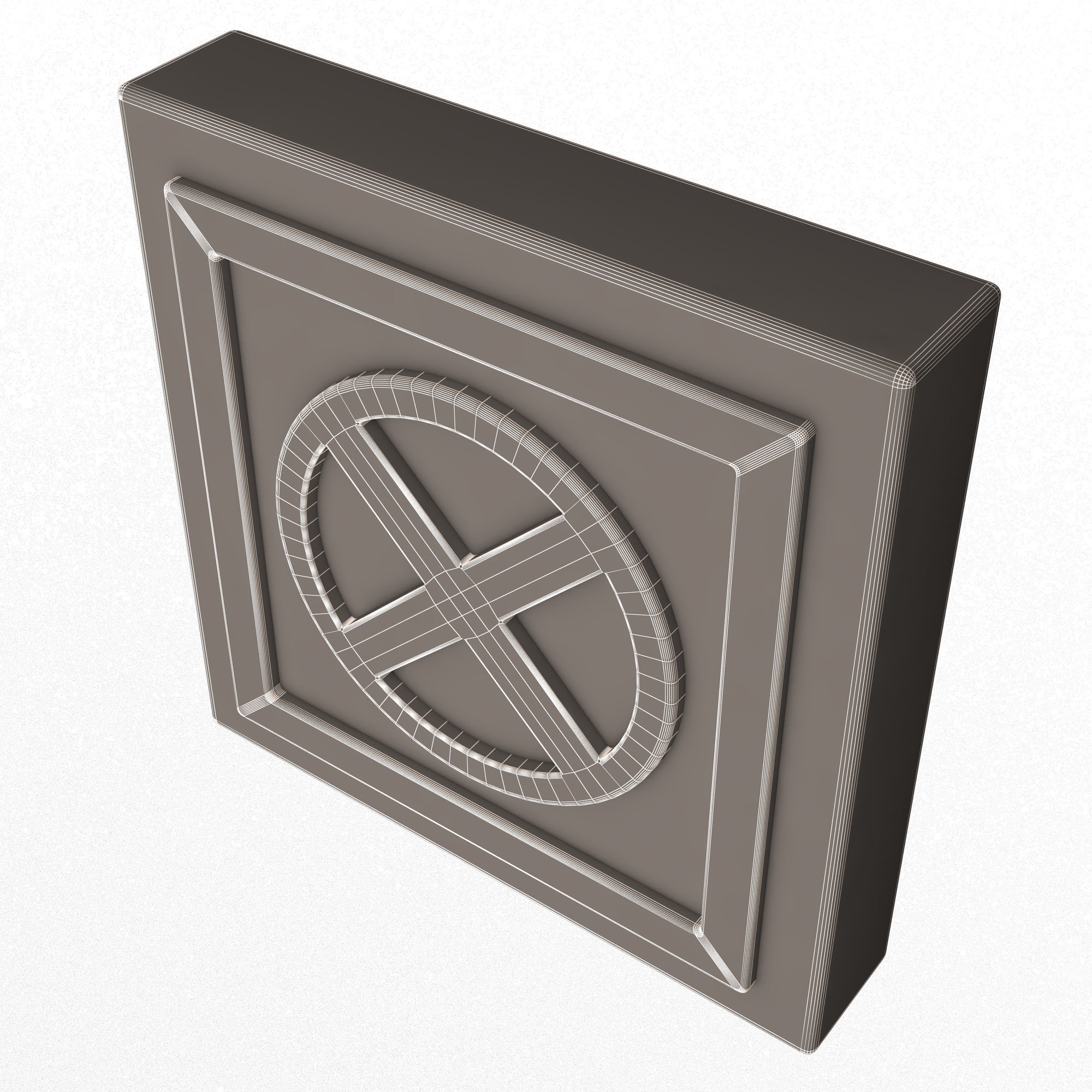 Warning Symbol Pilus Low-poly 3D model_10