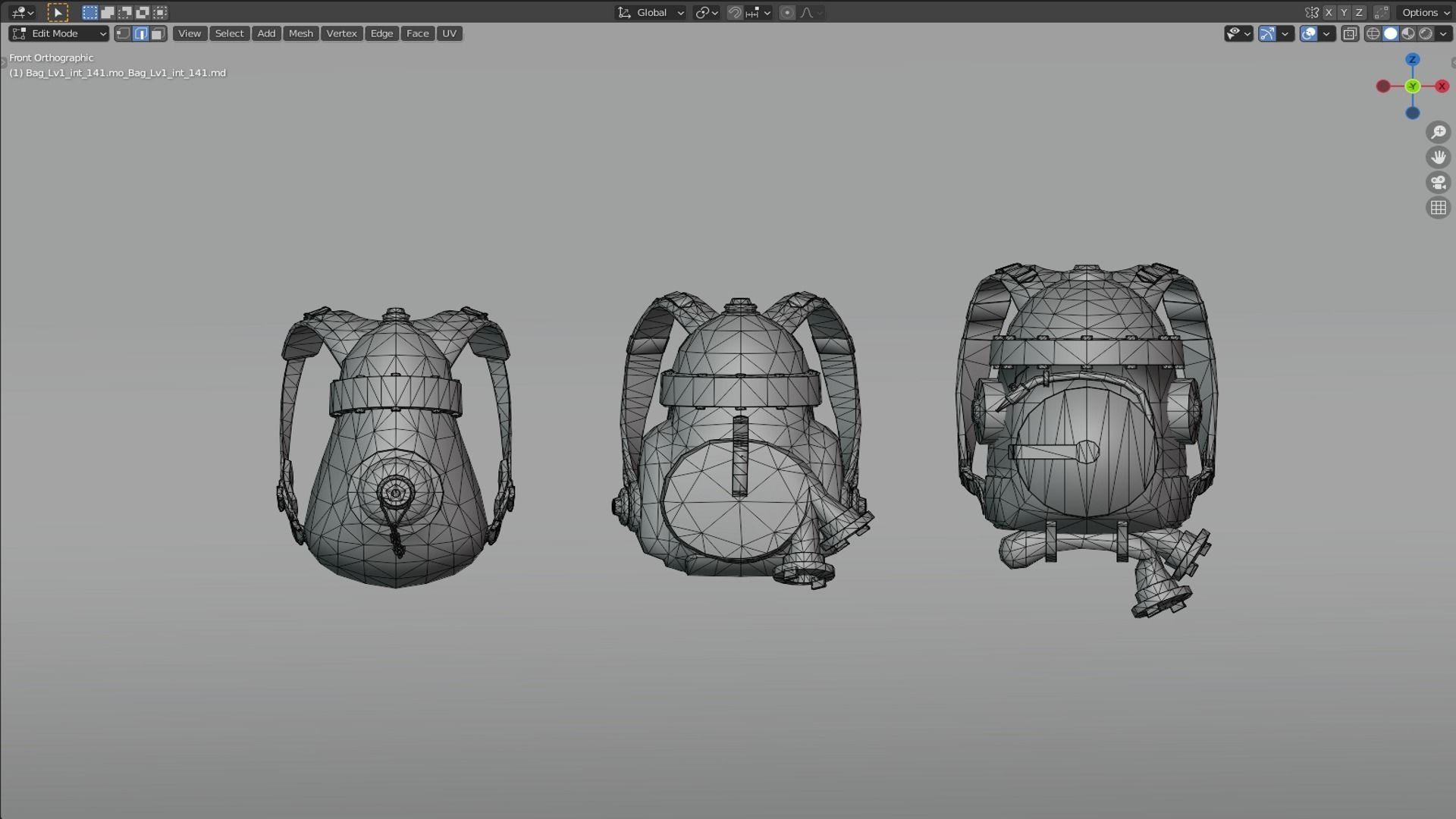 bag 3x name141 Backpack 3D model_5