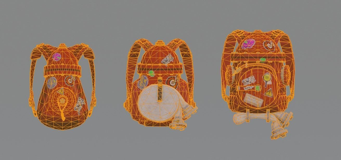 bag 3x name141 Backpack 3D model_8