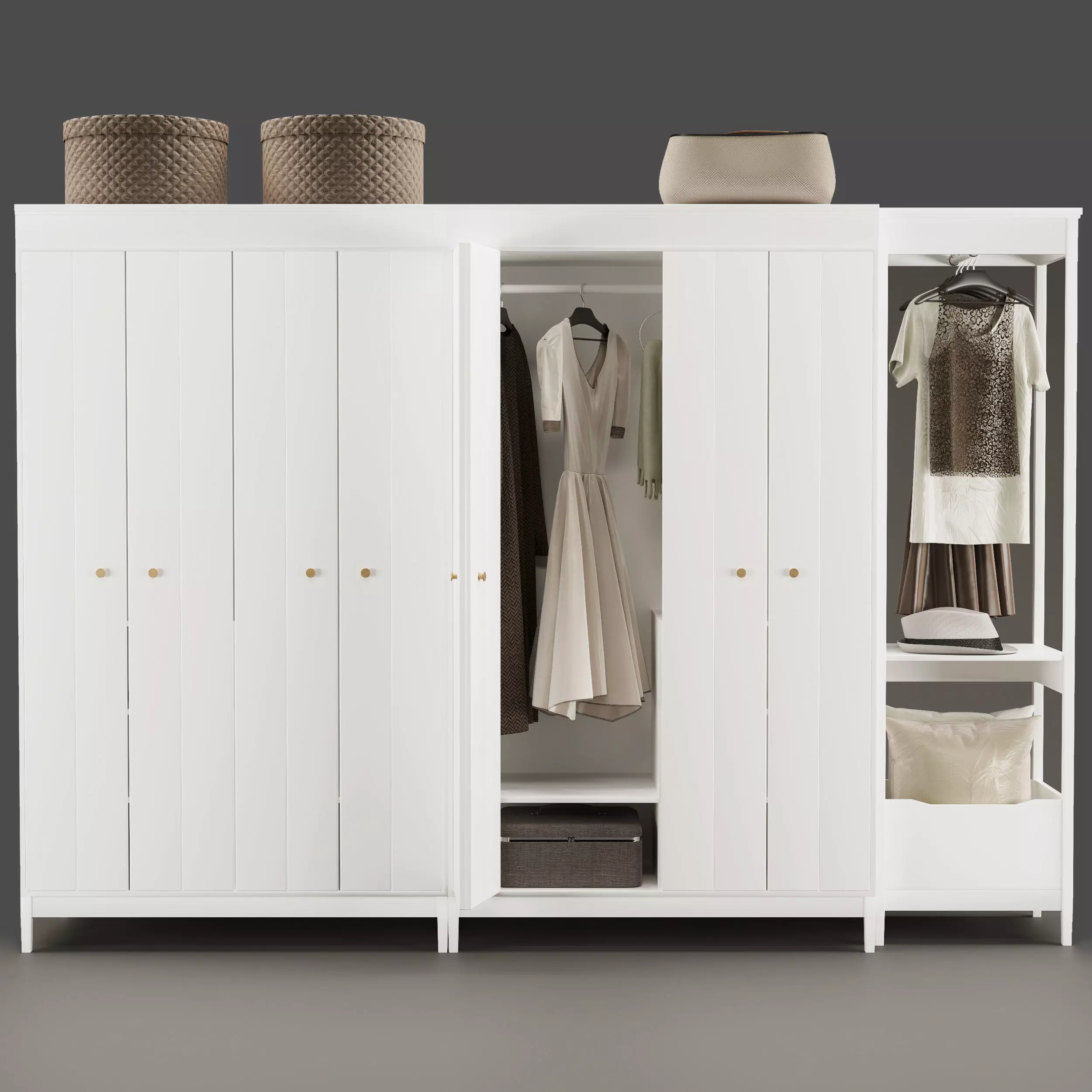 KEA IDANAS Wardrobe combination 3D model_0