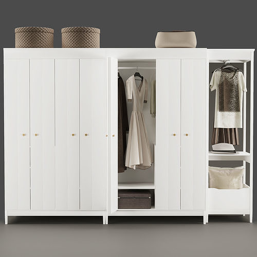 KEA IDANAS Wardrobe combination 3D model
