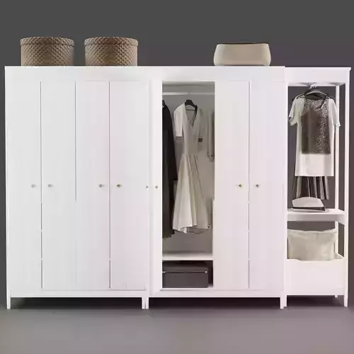 KEA IDANAS Wardrobe combination 3D model