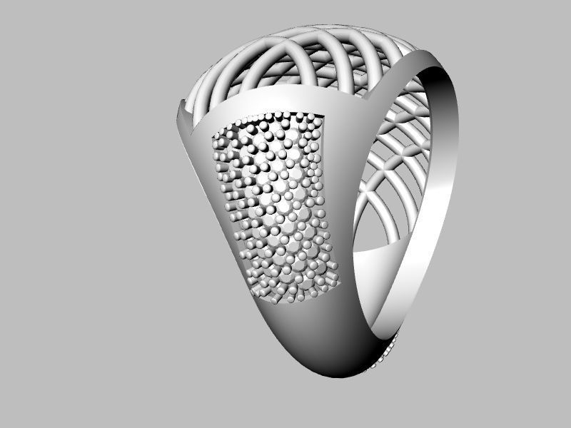 pave jali ring stl verified 3D print model_8