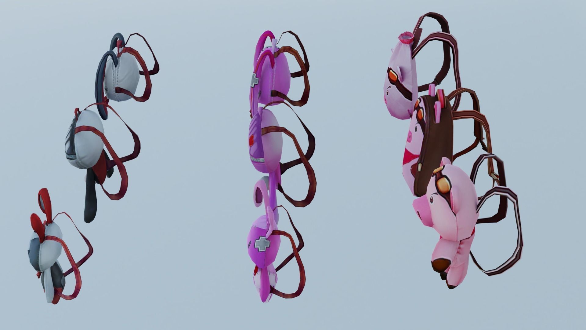 bag 9x Rabbit usefulfood Backpack 3D model_4