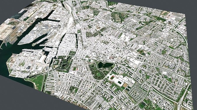 Cityscape Malmo Sweden 3D model 2