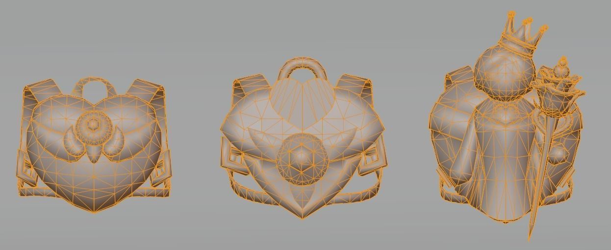 bag 3x valentine Backpack 3D model_7