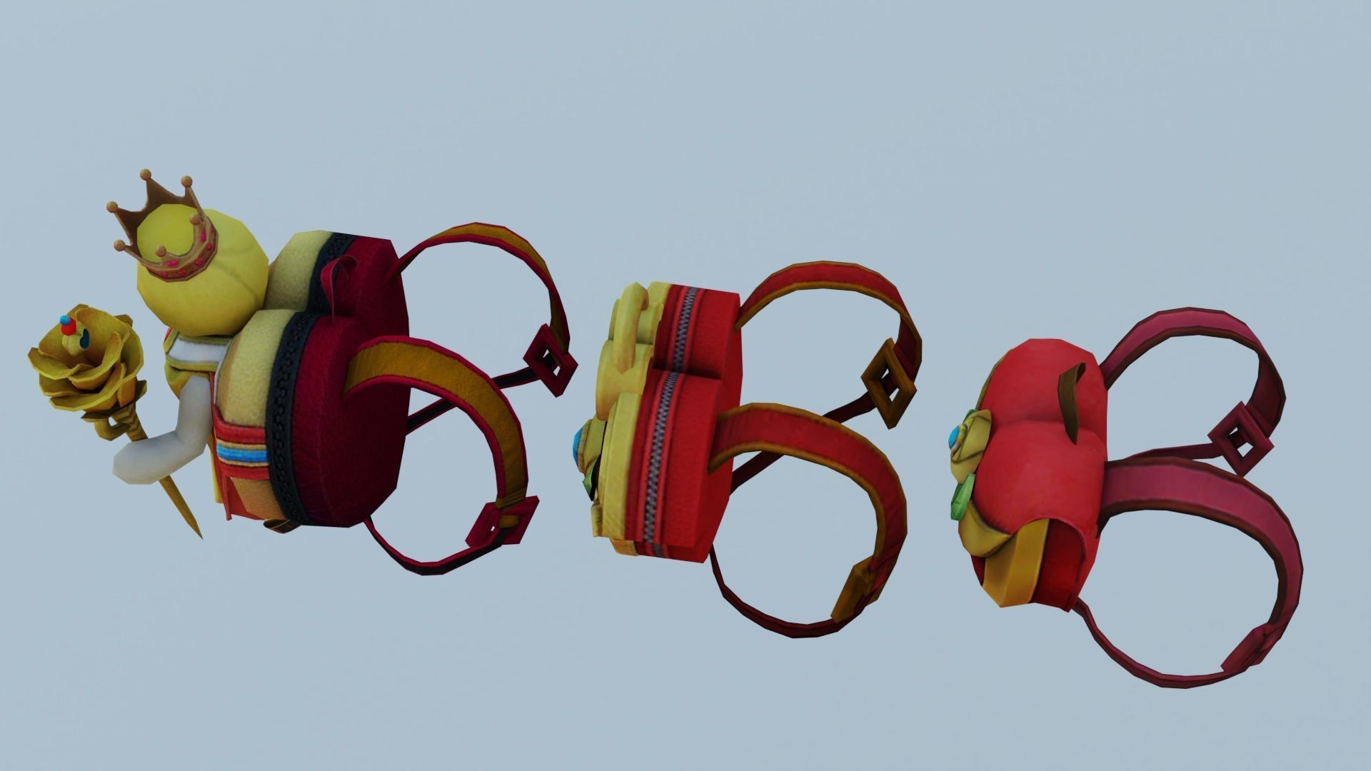 bag 3x valentine Backpack 3D model_4