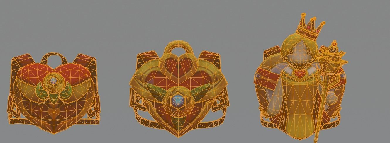 bag 3x valentine Backpack 3D model_8