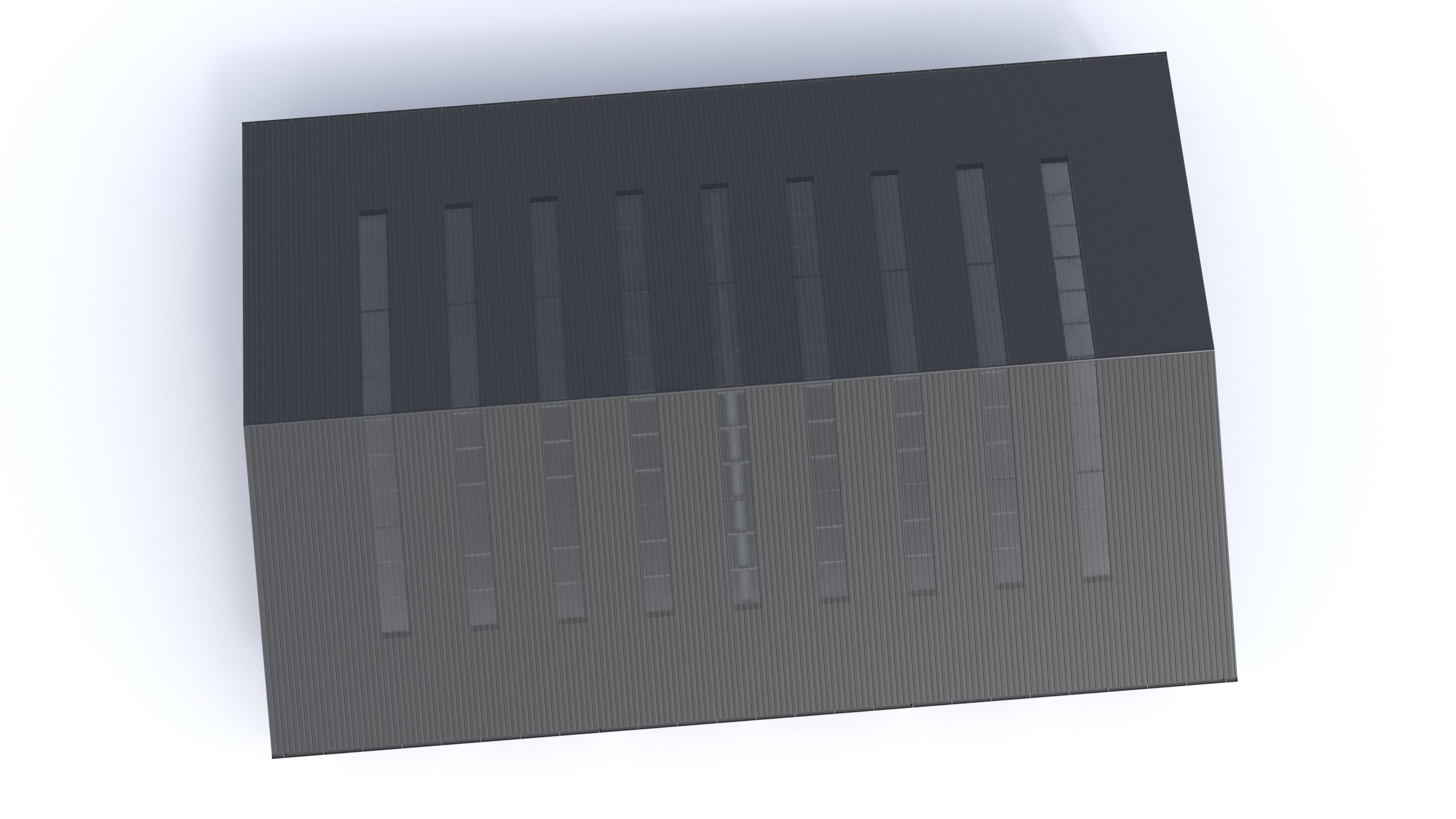 Large Open Metal Shed 3D model_4