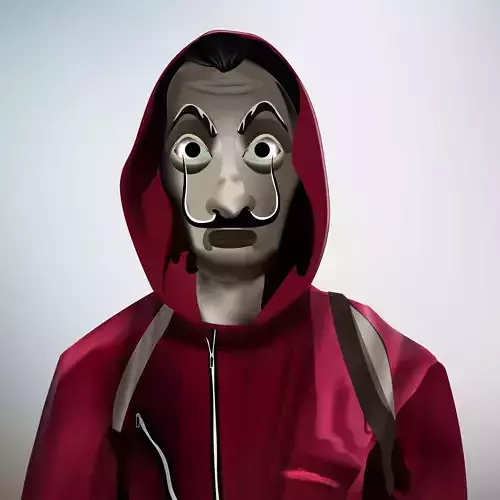 Money Heist Male Low-poly 3D model