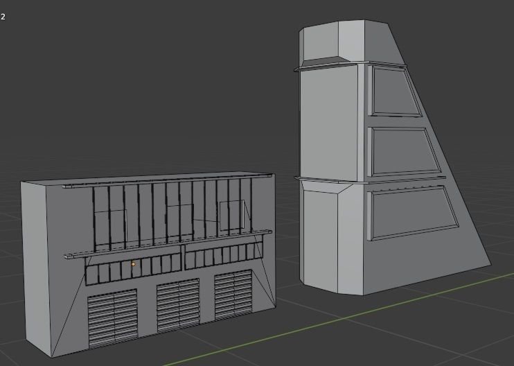 Cyberpunk city Low-poly 3D model_10