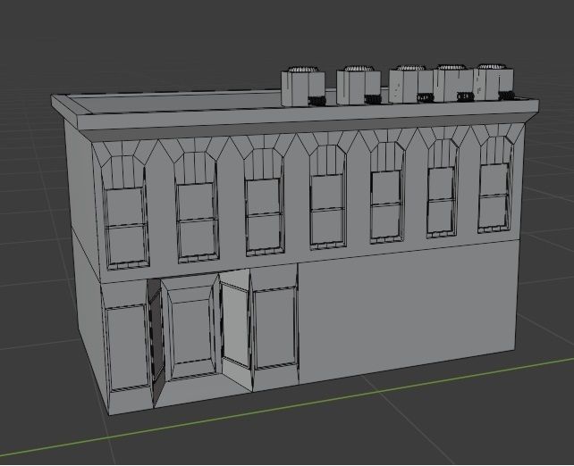 Cyberpunk city Low-poly 3D model_11