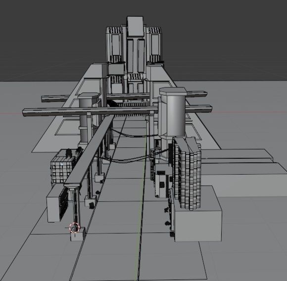 Cyberpunk city Low-poly 3D model_15