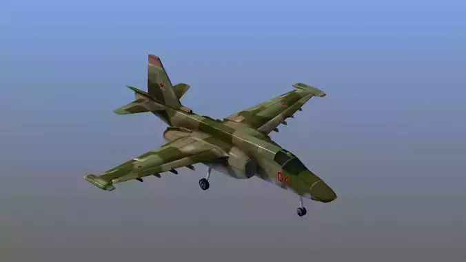 Su-25 Frogfoot LD1 Low-poly 3D model