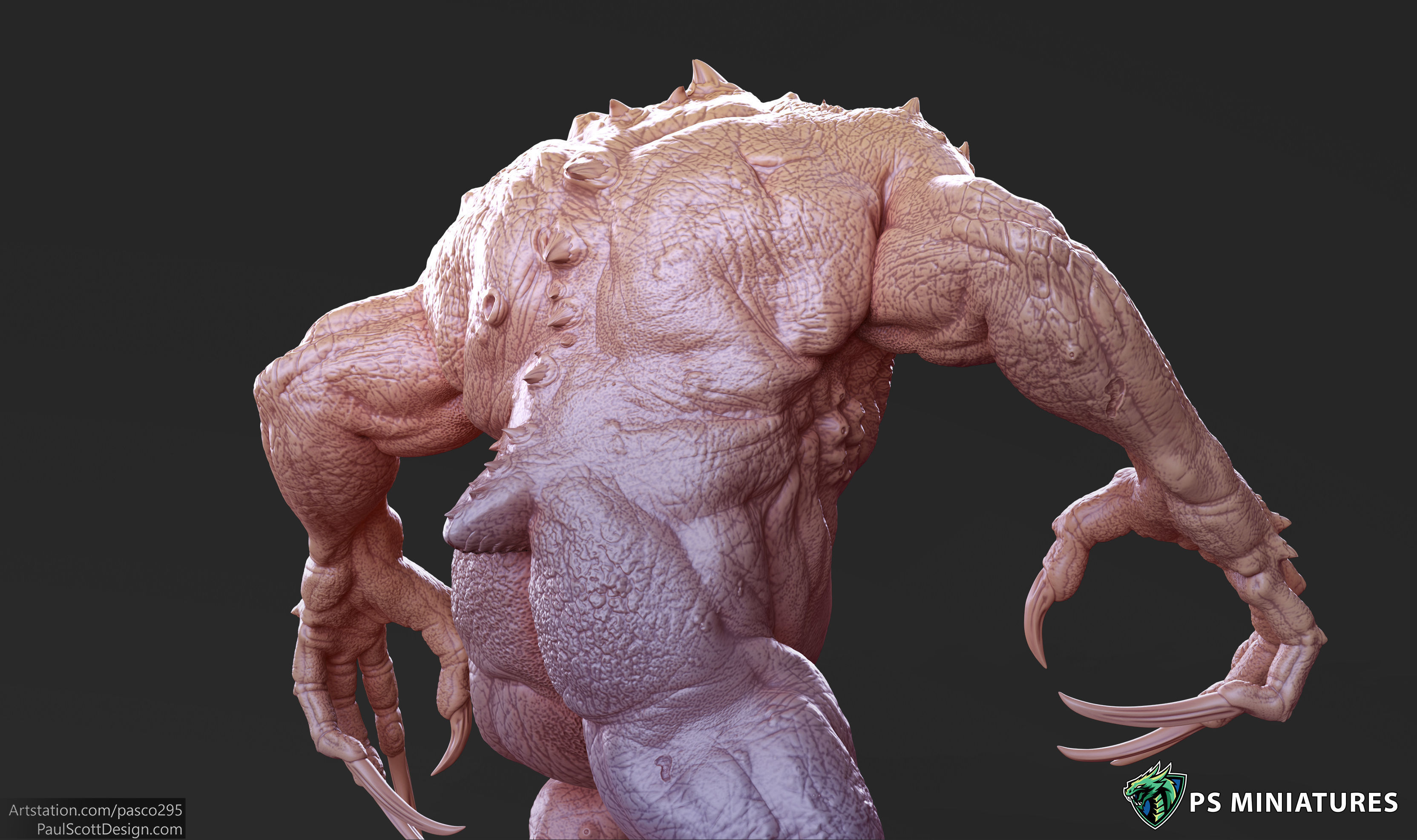 Slaad Lizardman - Pose 1 3D print model_4