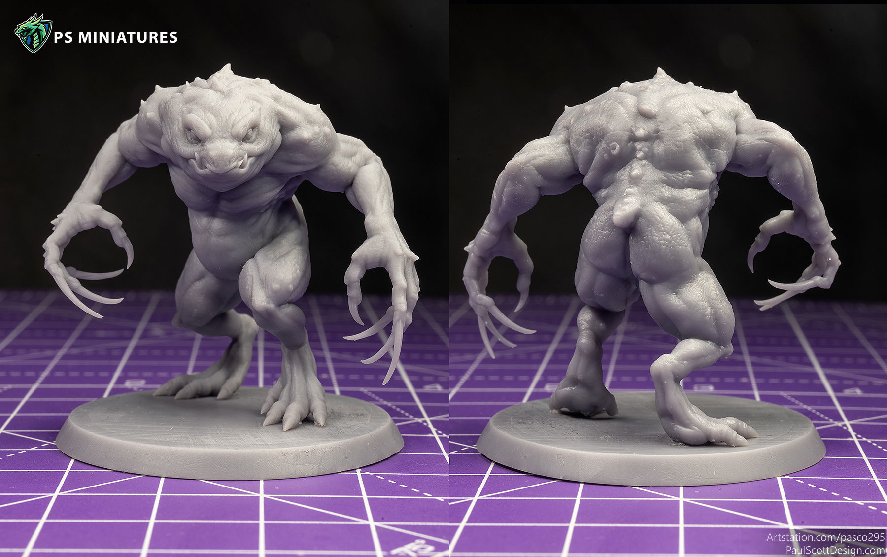 Slaad Lizardman - Pose 1 3D print model_9
