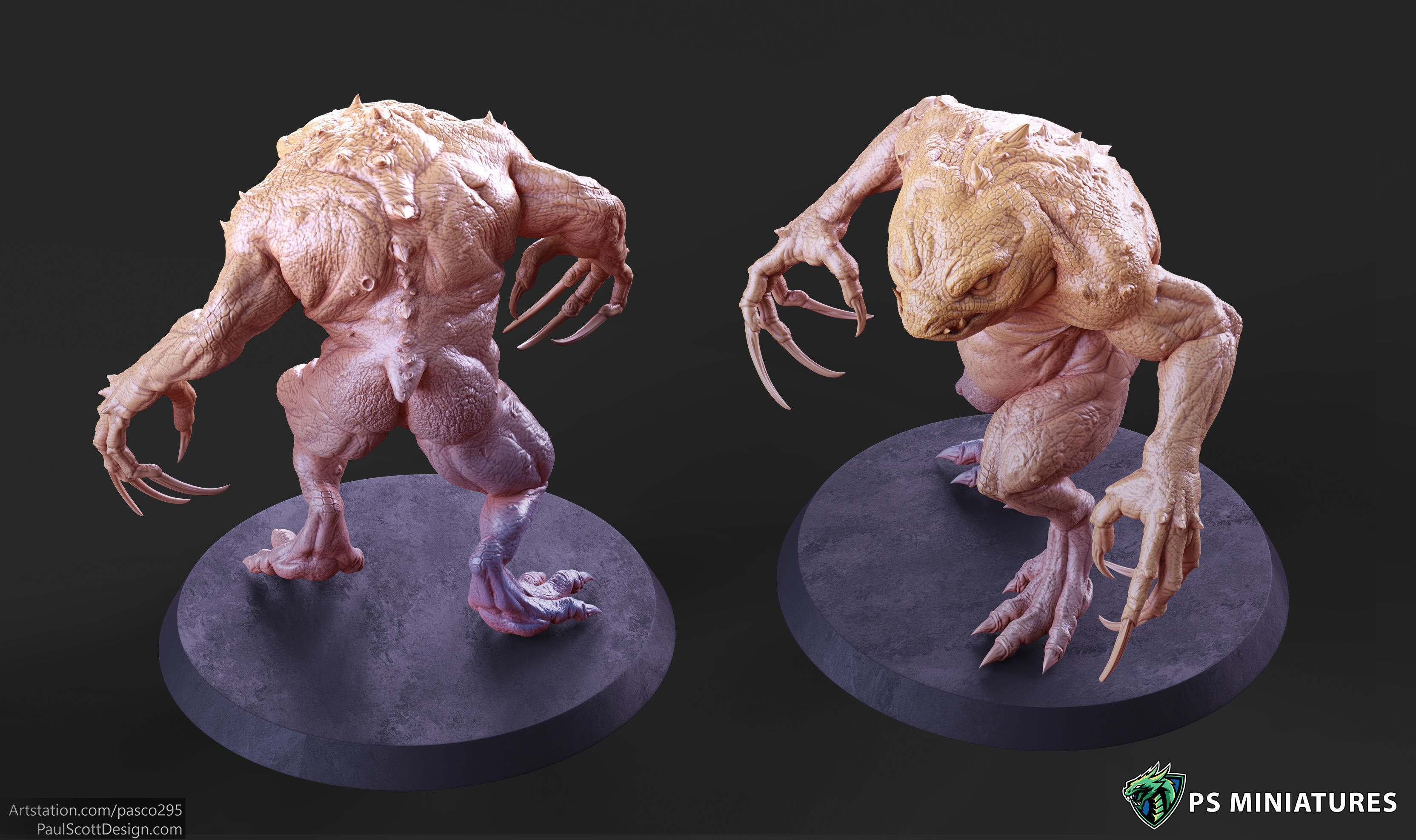 Slaad Lizardman - Pose 1 3D print model_16