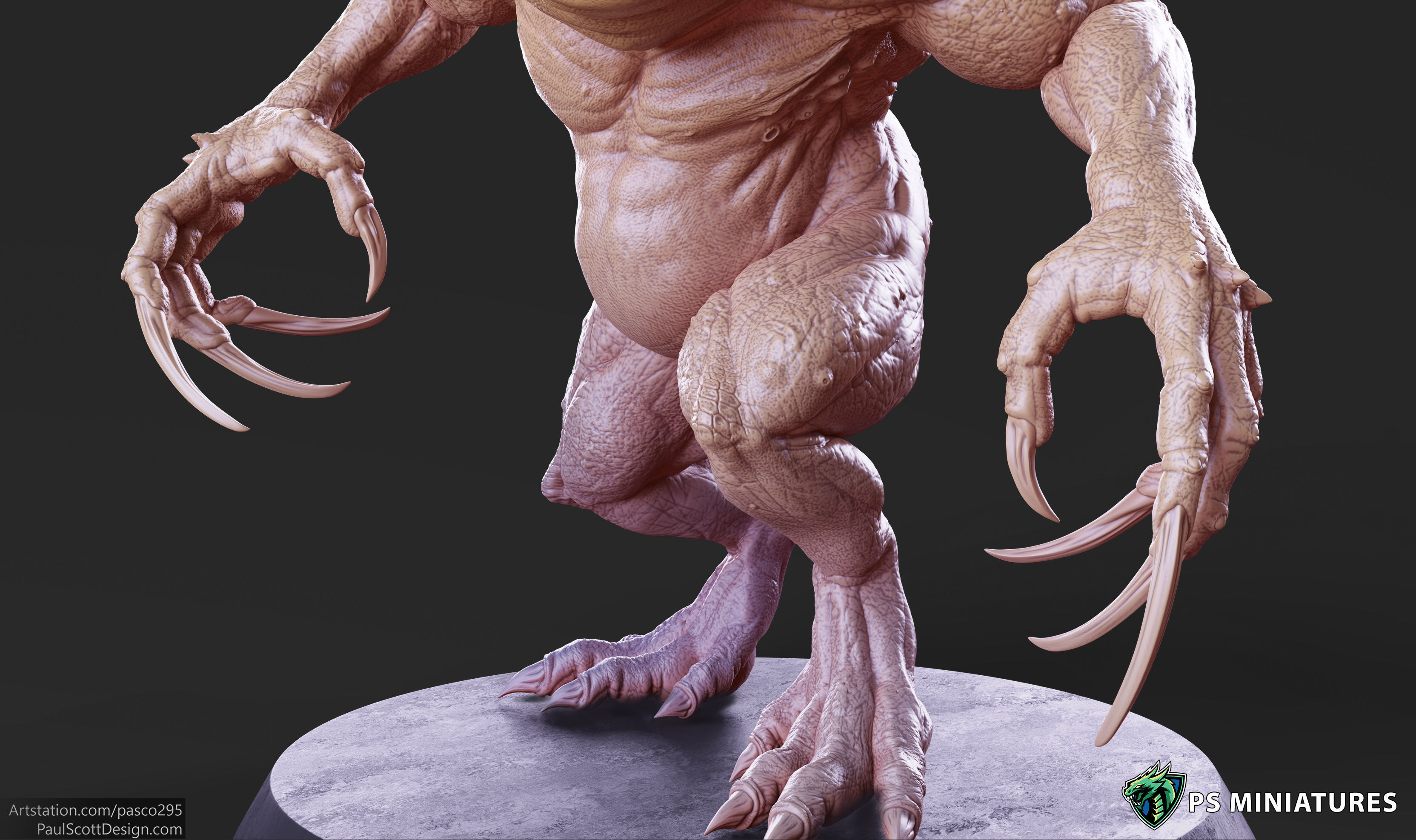 Slaad Lizardman - Pose 1 3D print model_17