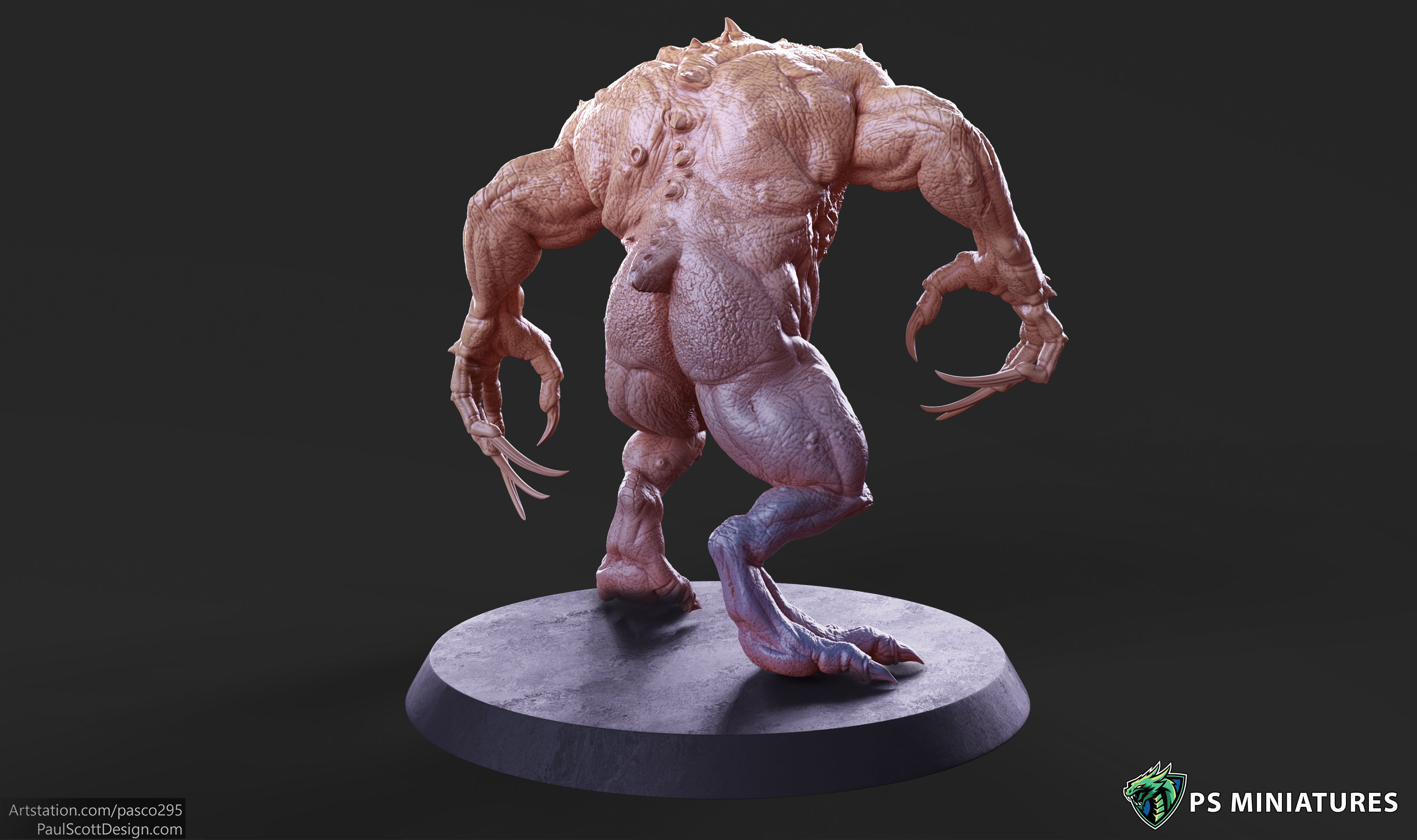 Slaad Lizardman - Pose 1 3D print model_7