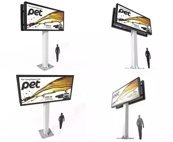 Billboard M2 Low-poly 3D model