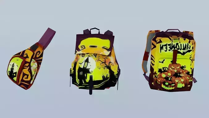 bag 3x halloween A Backpack