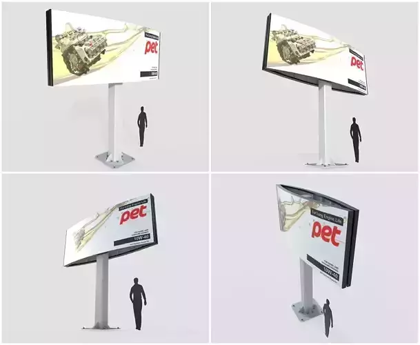 Billboard M4 Low-poly 3D model
