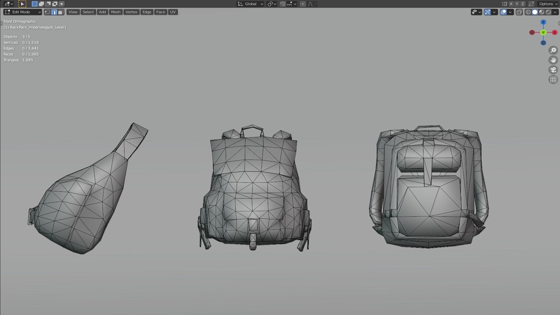 bag 3x Imperialegypt Backpack 3D model_5