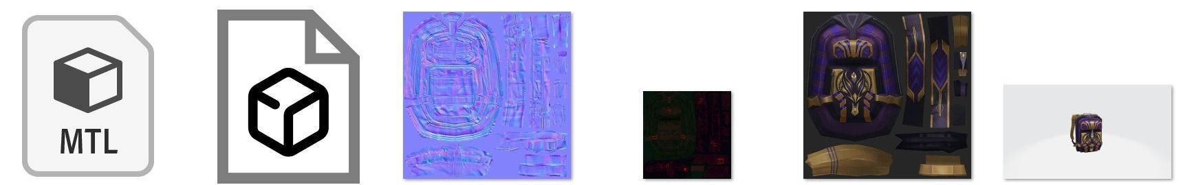 bag 3x Imperialegypt Backpack 3D model_14