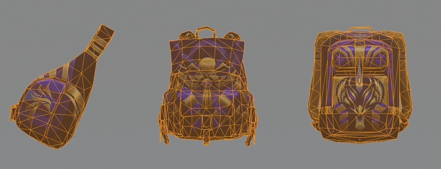 bag 3x Imperialegypt Backpack 3D model_8