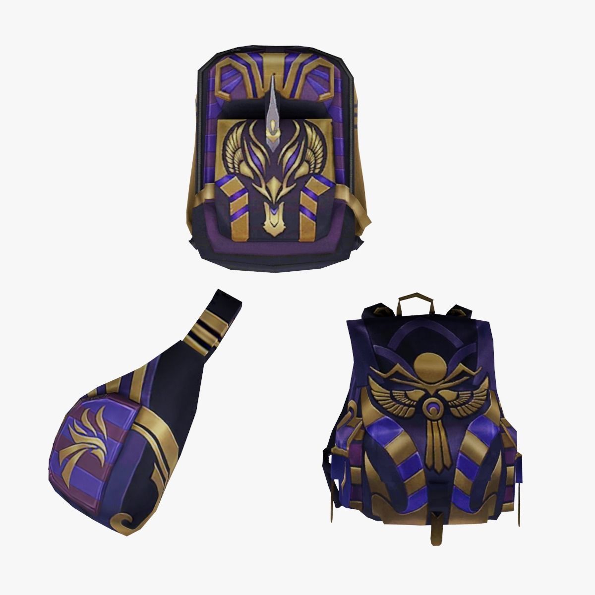 bag 3x Imperialegypt Backpack 3D model_1