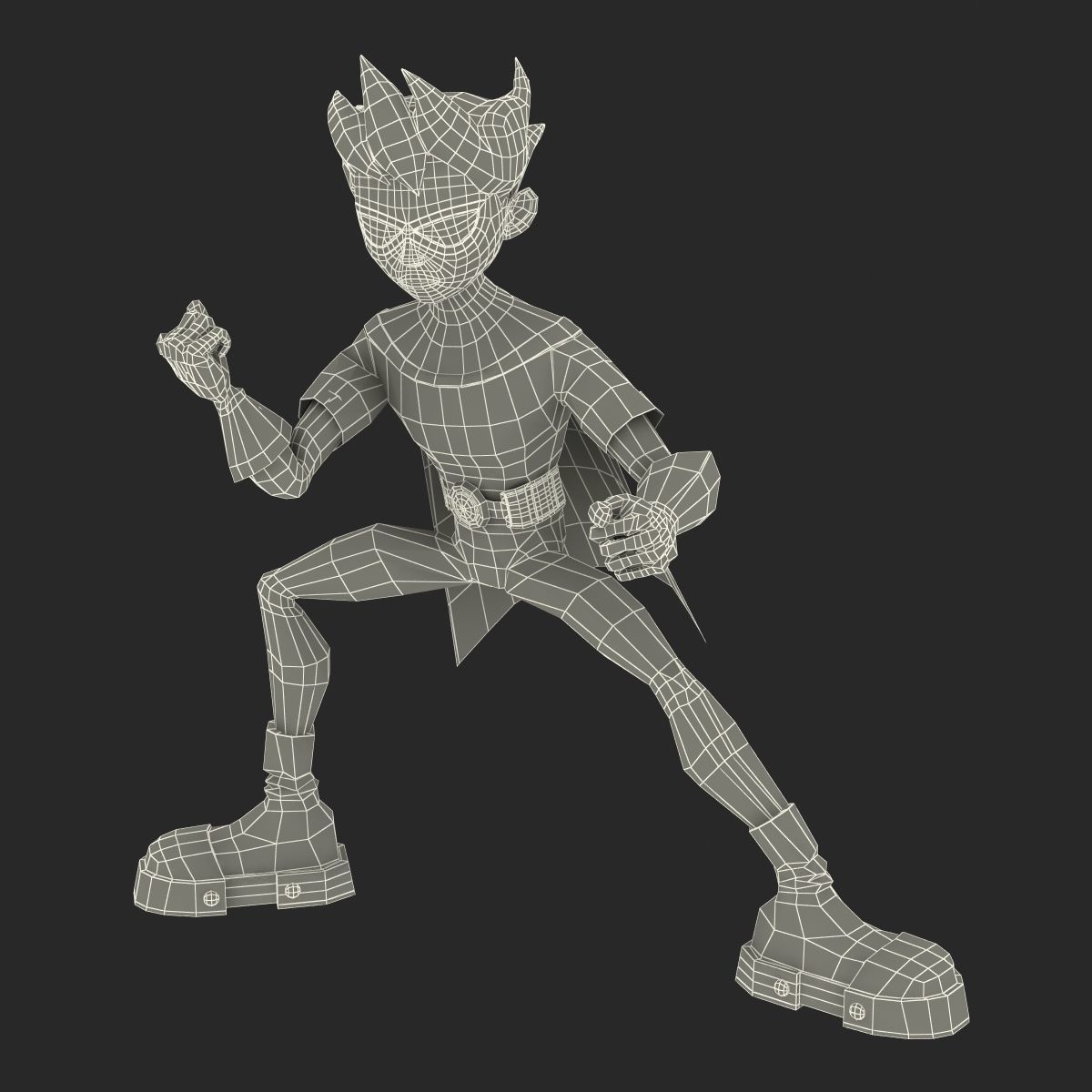 Robin Cartoon Character Rigged 3D model_44