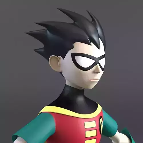Robin Cartoon Character Rigged 3D model Robin Cartoon Character Rigged 3D model