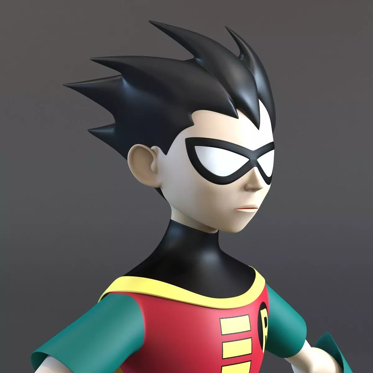 Robin Cartoon Character Rigged 3D model_0