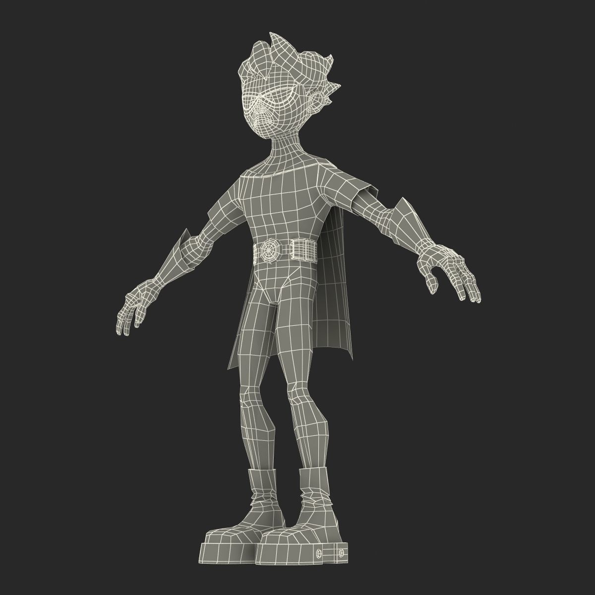 Robin Cartoon Character Rigged 3D model_38