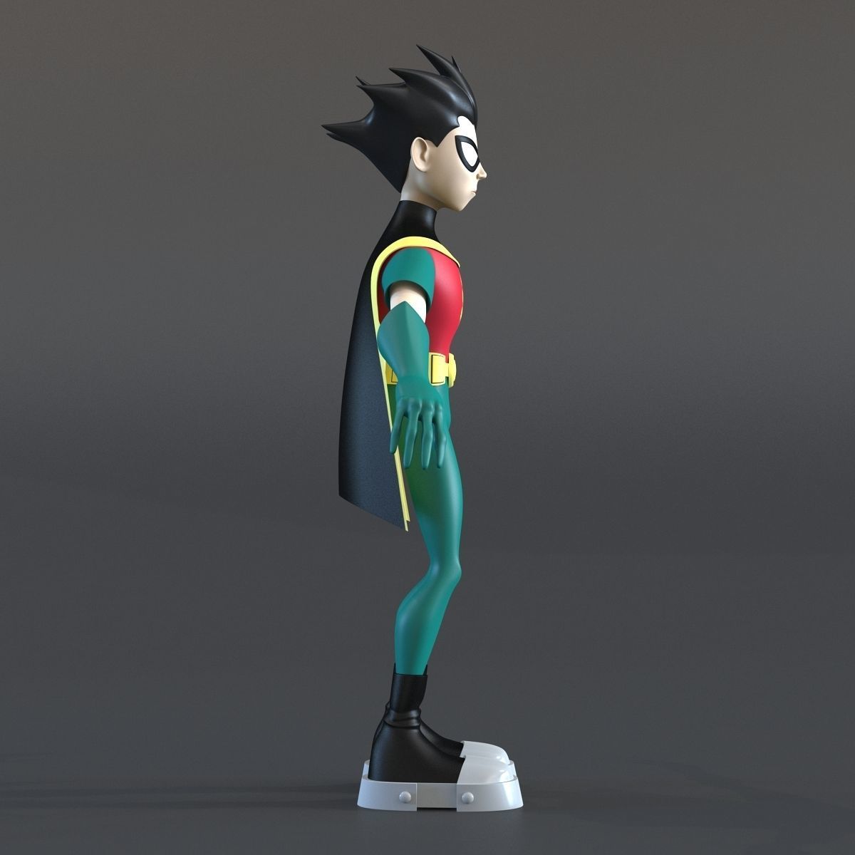 Robin Cartoon Character Rigged 3D model_6