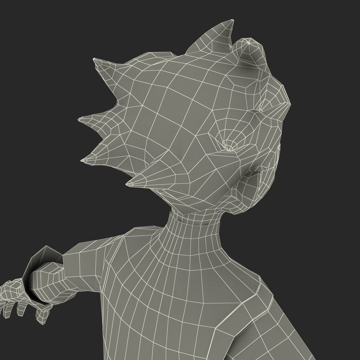 Robin Cartoon Character Rigged 3D model_49