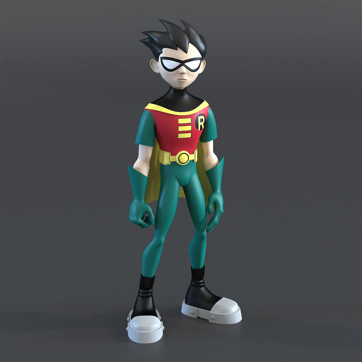 Robin Cartoon Character Rigged 3D model_2