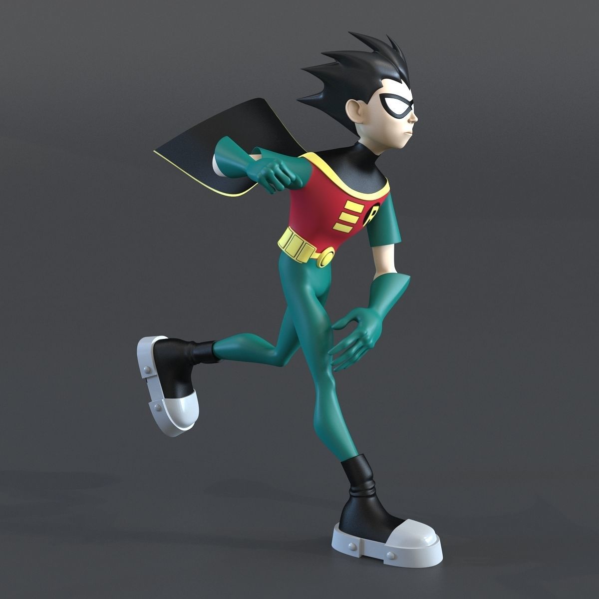 Robin Cartoon Character Rigged 3D model_15
